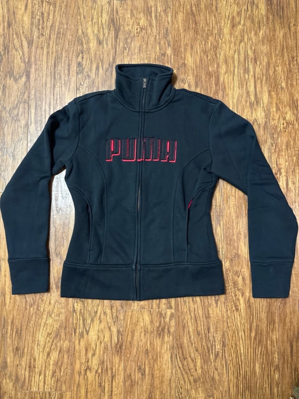 PUMA Full-zip Sweatshirt Black/Pink Size Small